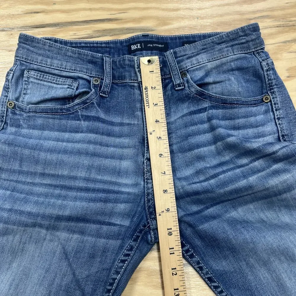 BKE Buckle Jeans Jake Straight Mens 32x32 Blue Denim Stretch Cowboy Casual